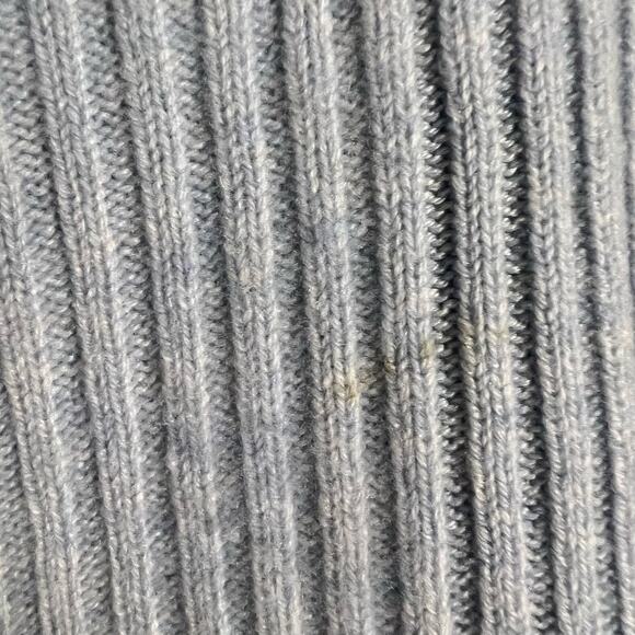 Rag & Bone Blue 100% Cashmere Ribbed Knit V-Neck Oversized Sweater Size Small - Picture 7 of 9